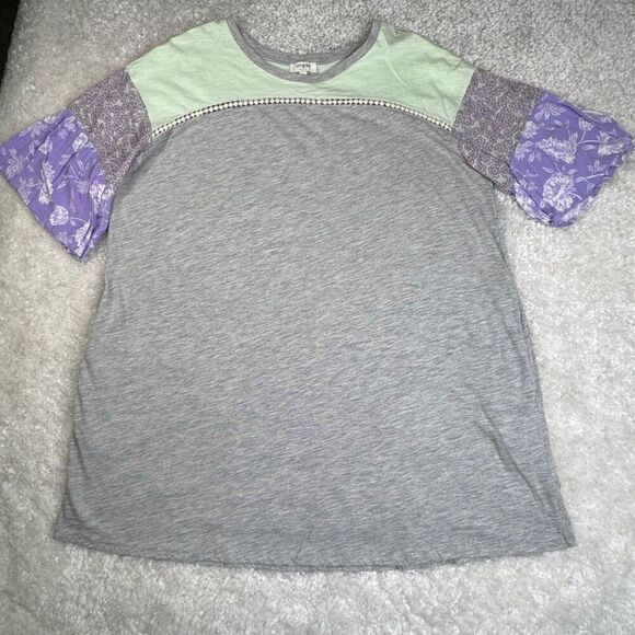 UMGEE Boho Sleeve Knit Dress Gray Pockets - Picture 1 of 7